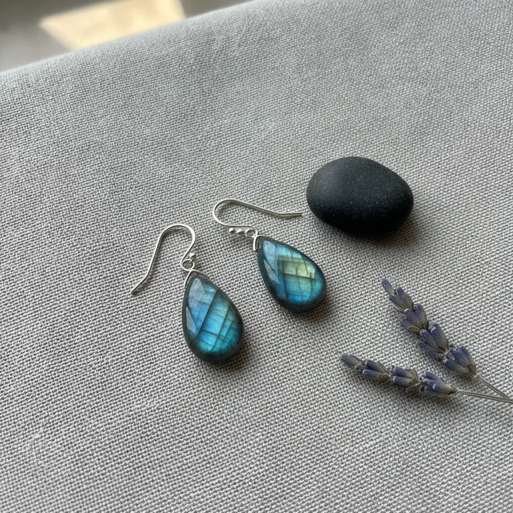 Boucles d'oreilles Élégance Labradorite