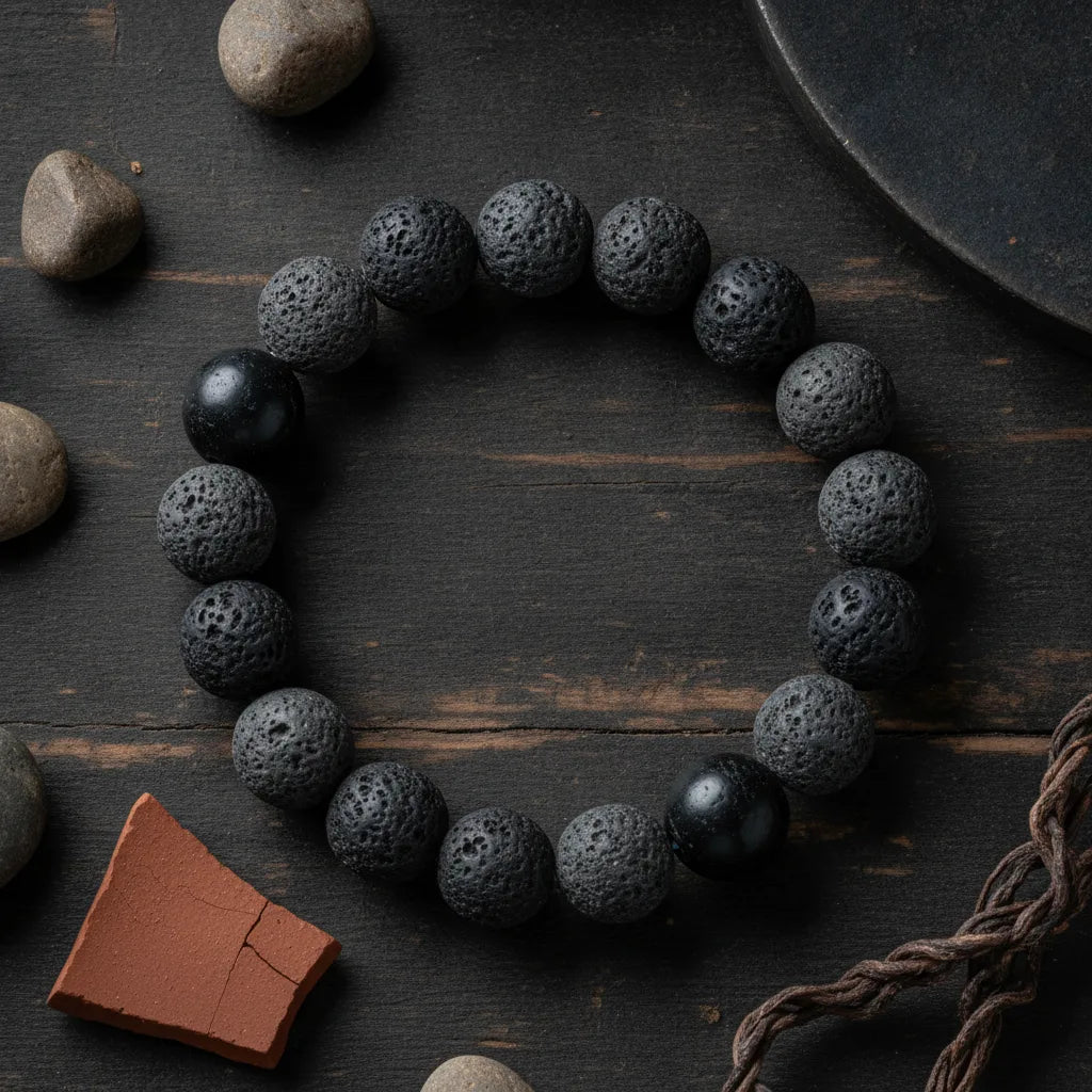 Bracelet L'Homme Zen Pierre de Lave