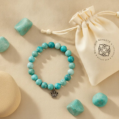 Bracelet Amazonite Royale : La Pierre des Conquérantes