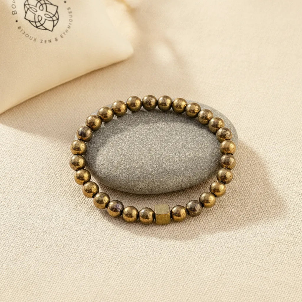 Bracelet Pyrite : Confiance & Abondance