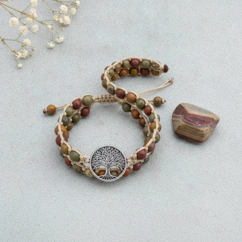 Bracelet Arbre de Vie Jaspe Africain