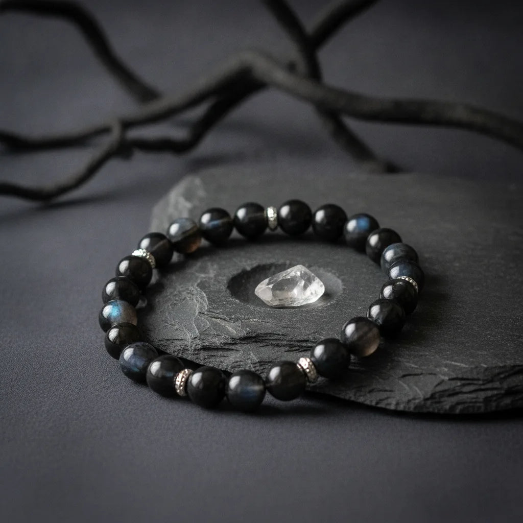 Bracelet Pierre de Lune Noire : Protection & Équilibre Énergétique