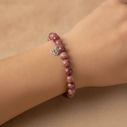 Bracelet Rhodochrosite 8mm - Amour-Propre & Guérison Émotionnelle