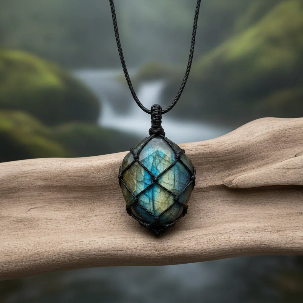 Pendentif Cœur de Dragon Labradorite AAA