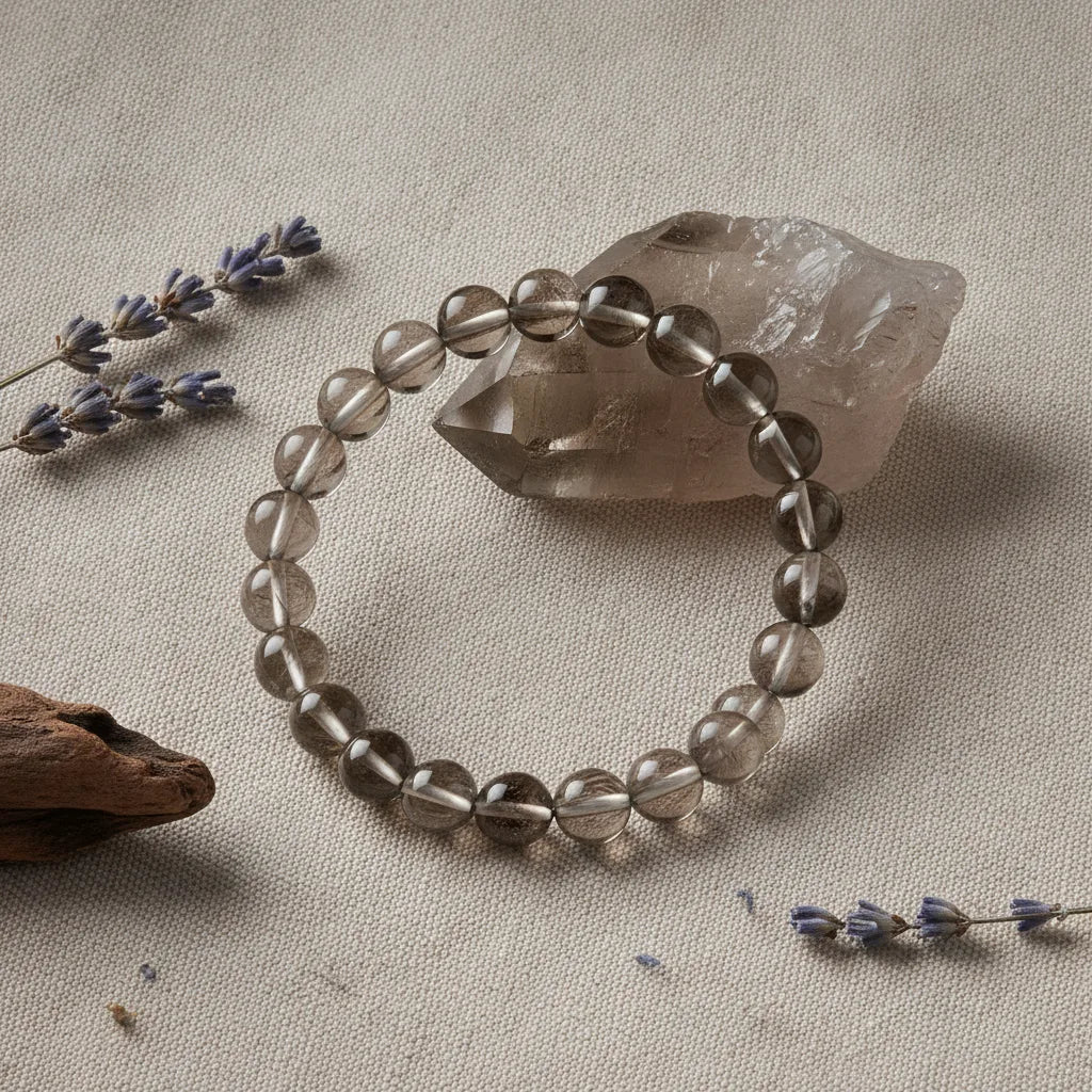 Bracelet Quartz Fumé : Sérénité & Concentration