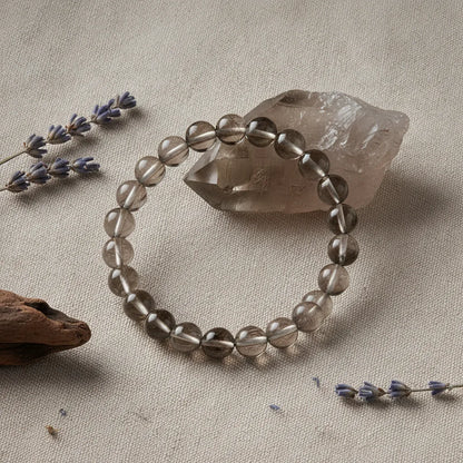 Bracelet Quartz Fumé : Sérénité & Concentration