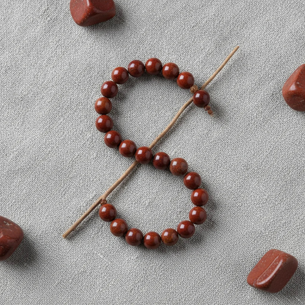 Bracelet Jaspe Rouge 8mm - Courage & Ancrage