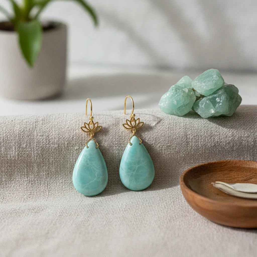 Boucles d'oreilles Amazonite Apaisement