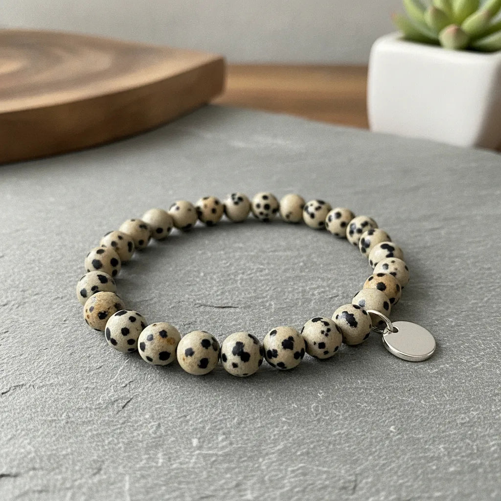 Bracelet Jaspe Dalmatien 8mm - Harmonie & Protection