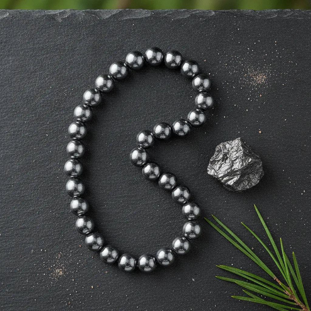 Bracelet Hématite 8mm : Protection & Ancrage