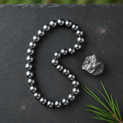Bracelet Hématite 8mm : Protection & Ancrage