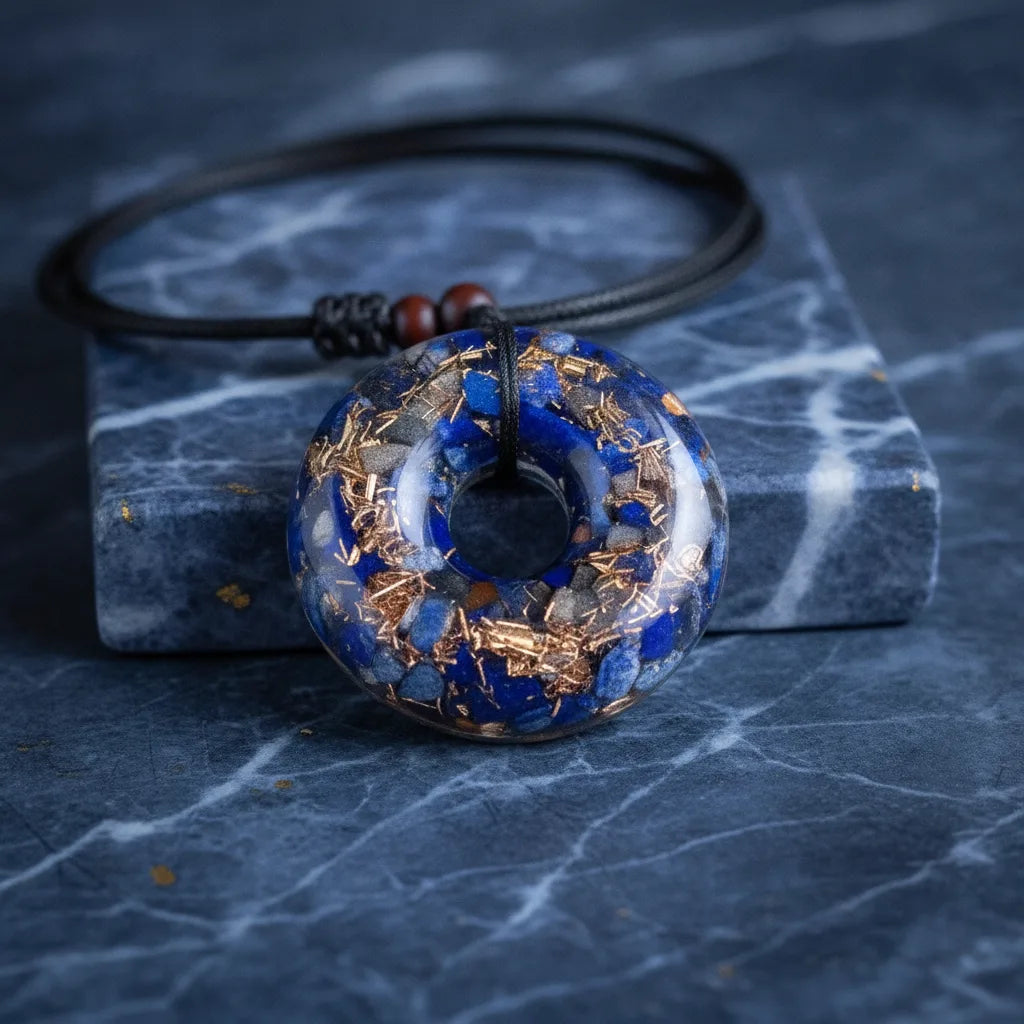 Pendentif Orgonite Lapis Lazuli - Harmonie & Clairvoyance