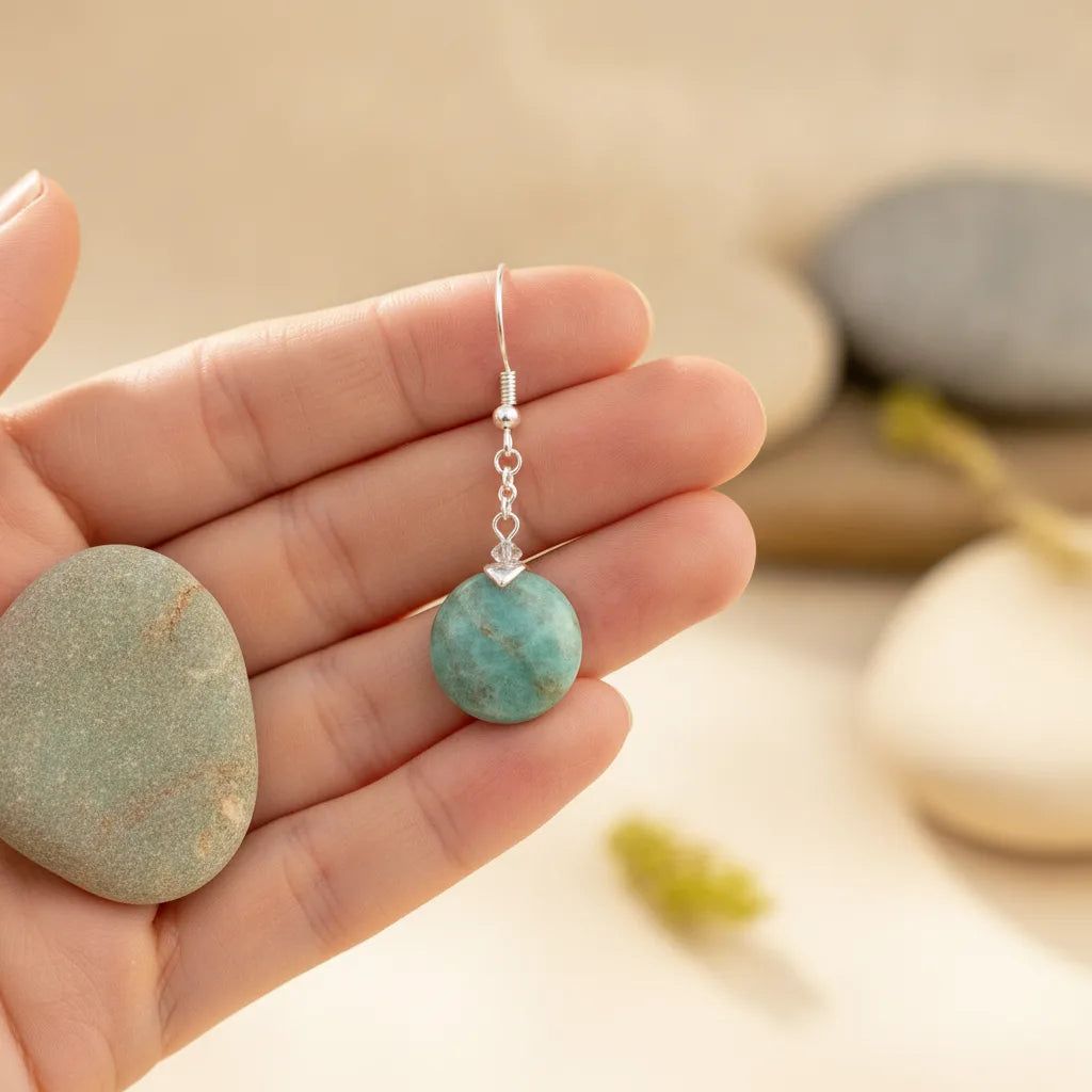 Boucles d'oreilles Amazonite Apaisement