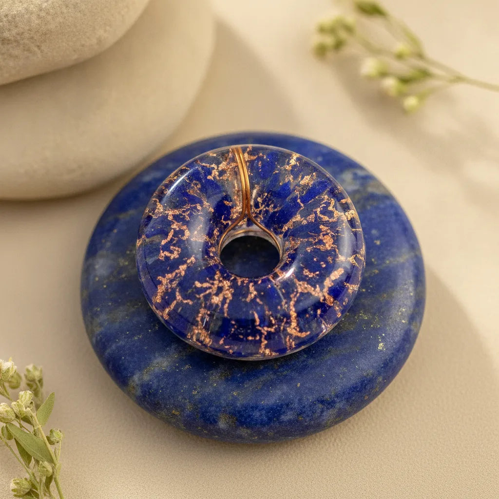 Pendentif Orgonite Lapis Lazuli - Harmonie & Clairvoyance