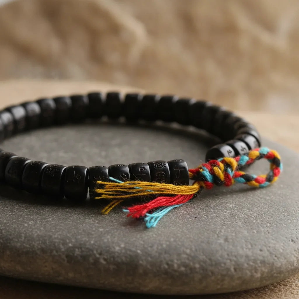 Bracelet Tibétain Om Mani Padme Hum - Porte-Bonheur Artisanal