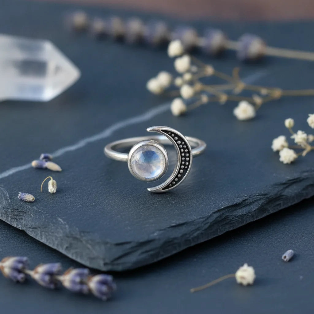 Bague Pierre de Lune Renaissance Lunaire