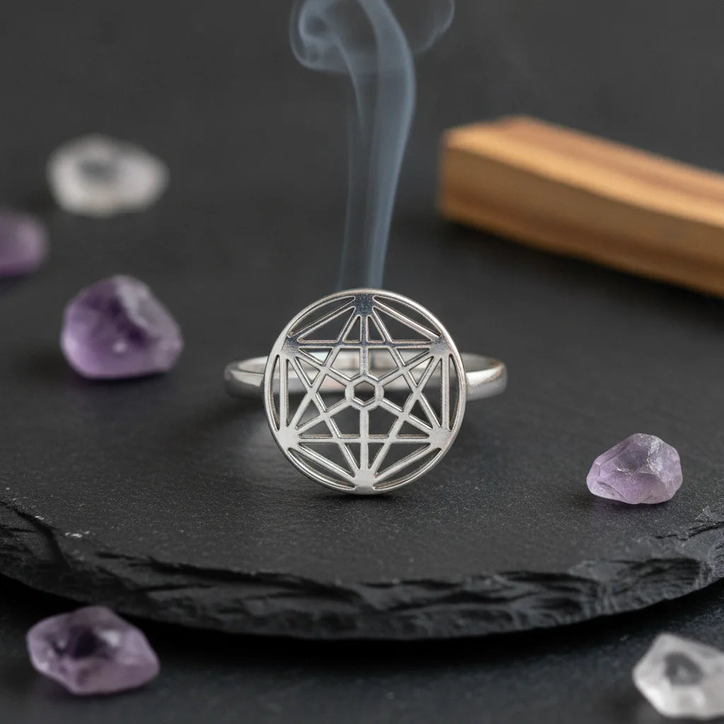 Bague Cube de Métatron Ajustable