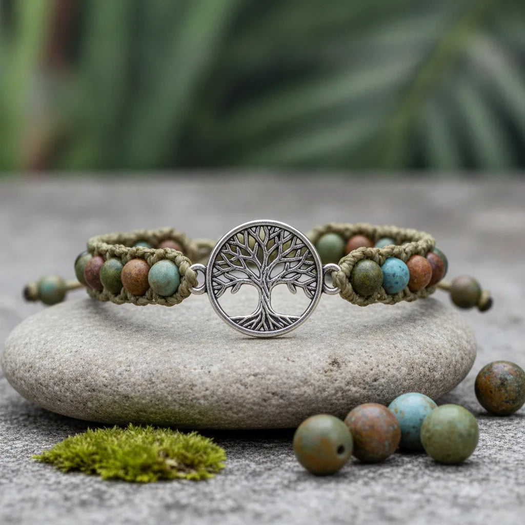 Bracelet Arbre de Vie Jaspe Africain