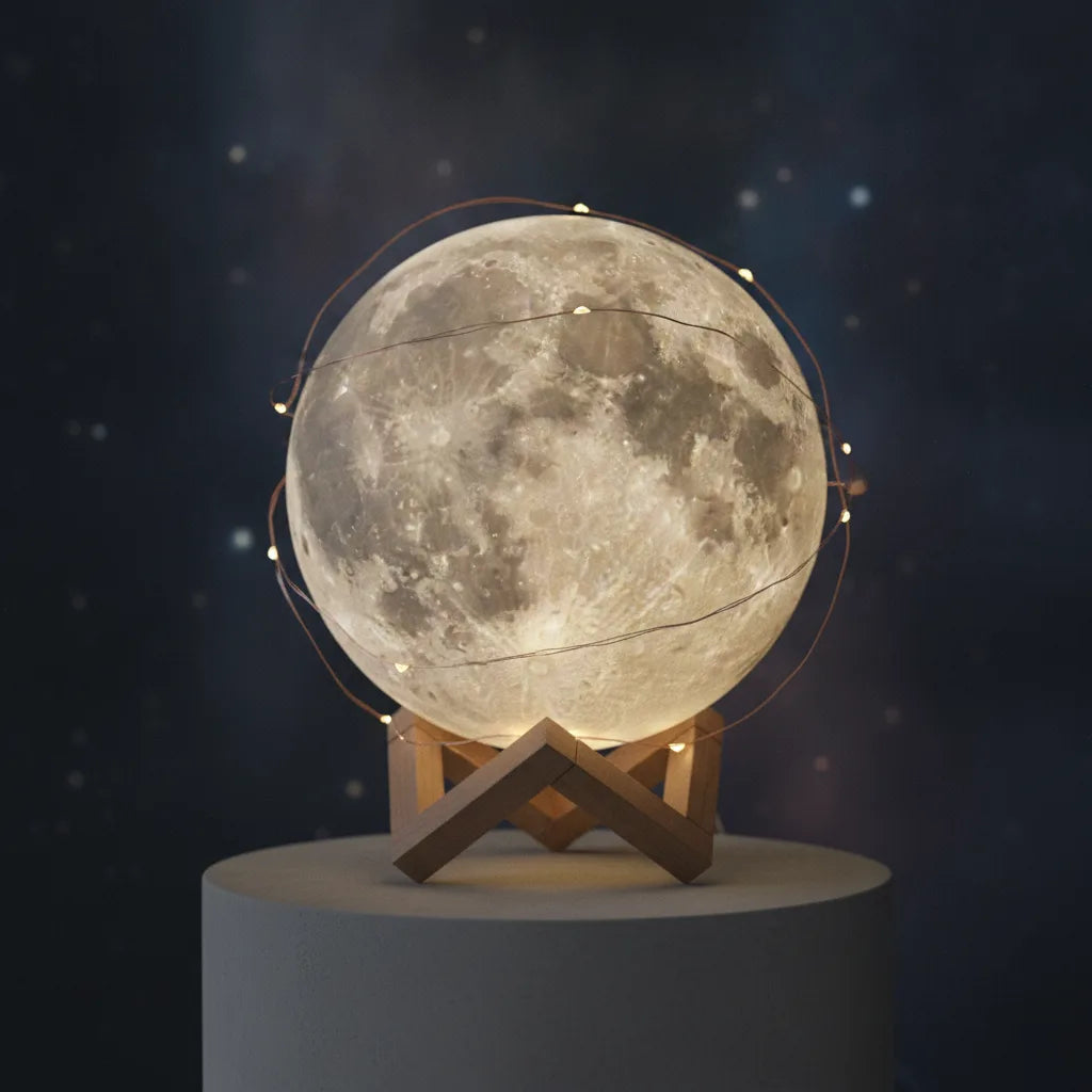 Lampe Lune LUNA 3D - Ambiance Féerique & Zen
