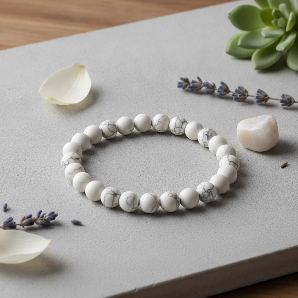 Bracelet Howlite Sérénité et Détente
