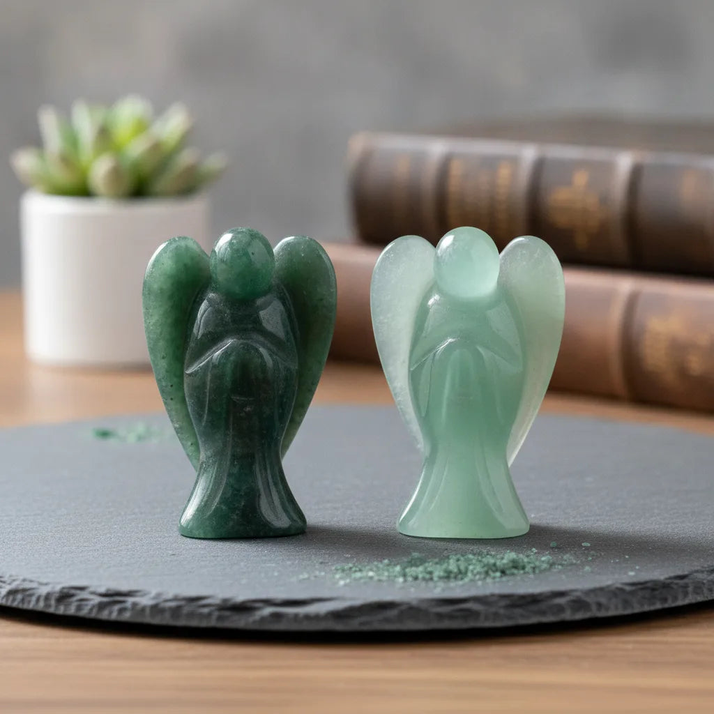 Duo d'Anges Gardiens Aventurine Verte - Protection & Sérénité