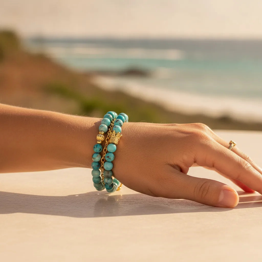 Bracelet Amazonite Royale : La Pierre des Conquérantes