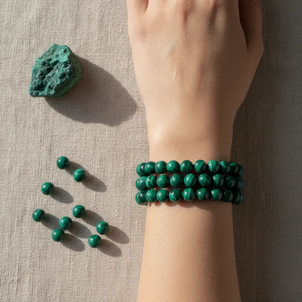 Bracelet Malachite 8mm - Guérison & Transformation