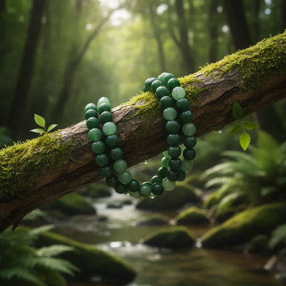 Bracelet Jade Néphrite 8mm - Harmonie & Prospérité