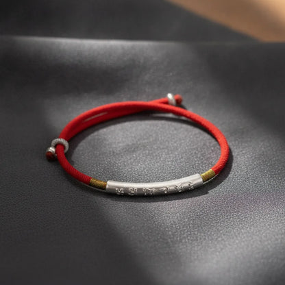 Bracelet Ma Bonne Étoile : Vœux & Mantra Tibétain Argent 925