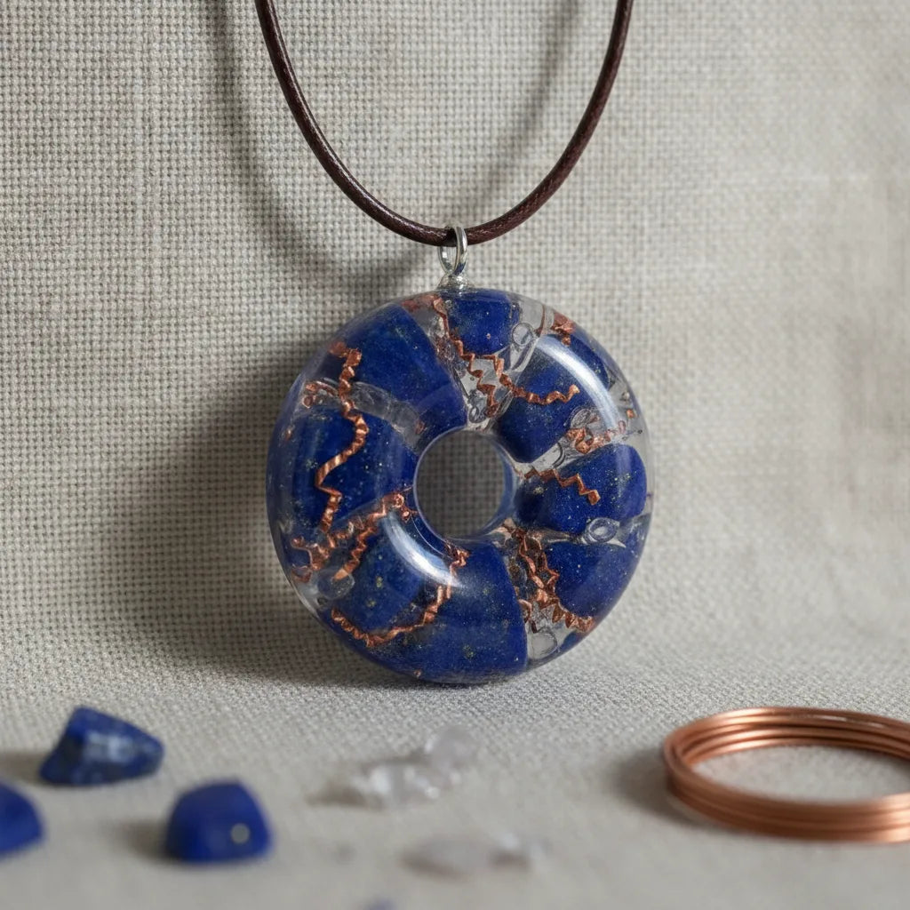 Pendentif Orgonite Lapis Lazuli - Harmonie & Clairvoyance