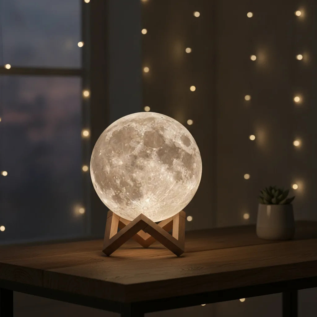 Lampe Lune LUNA 3D - Ambiance Féerique & Zen