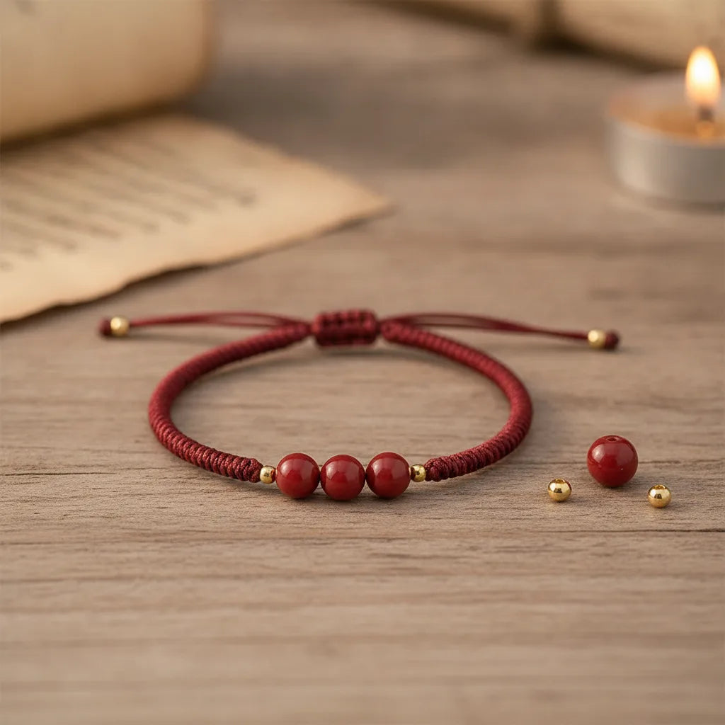 Bracelet Tibétain Cinabre Sang de Dragon