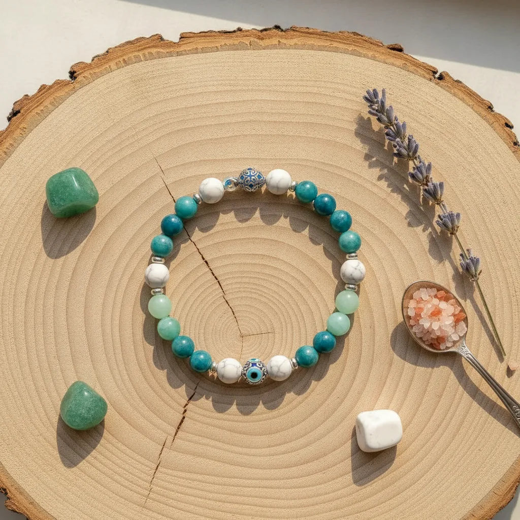 Bracelet Minceur Naturel : Apatite, Howlite, Amazonite