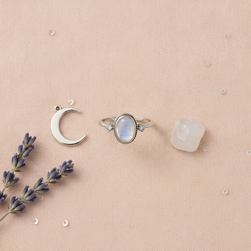 Bague Pierre de Lune Renaissance Lunaire