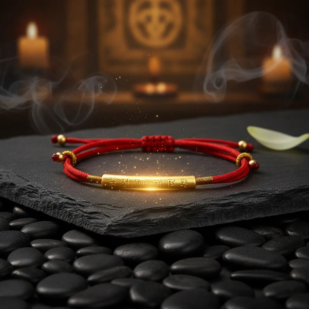 Bracelet Ma Bonne Étoile : Vœux & Mantra Tibétain Argent 925