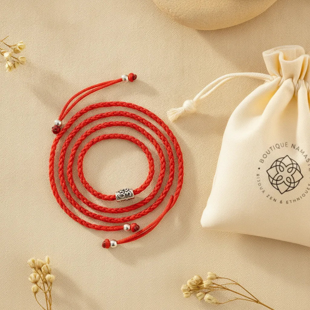 Bracelet Ma Bonne Étoile : Vœux & Mantra Tibétain Argent 925